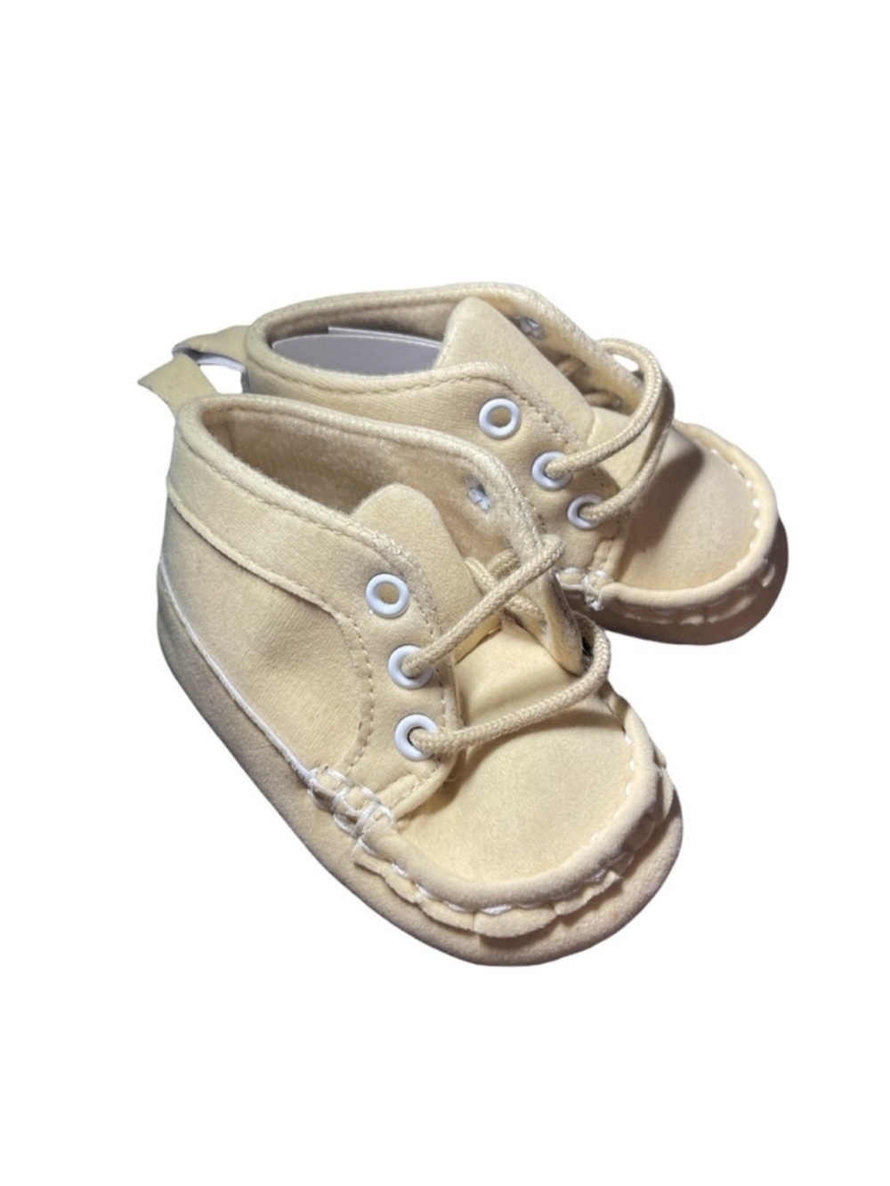 NWT Valen Sina Neutral Beige Canvas Baby Shoes Size 19 Unisex Infant Prewalker